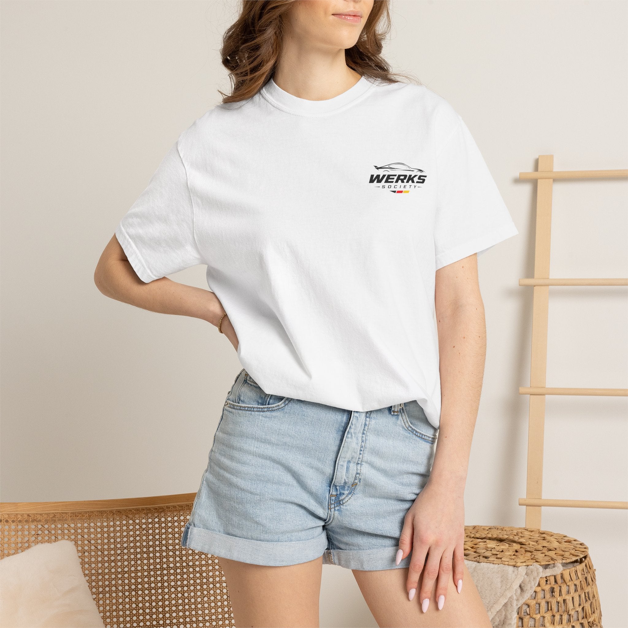 Three Side-Profile Sports Cars T-shirt | Werks Outline Racing Logo